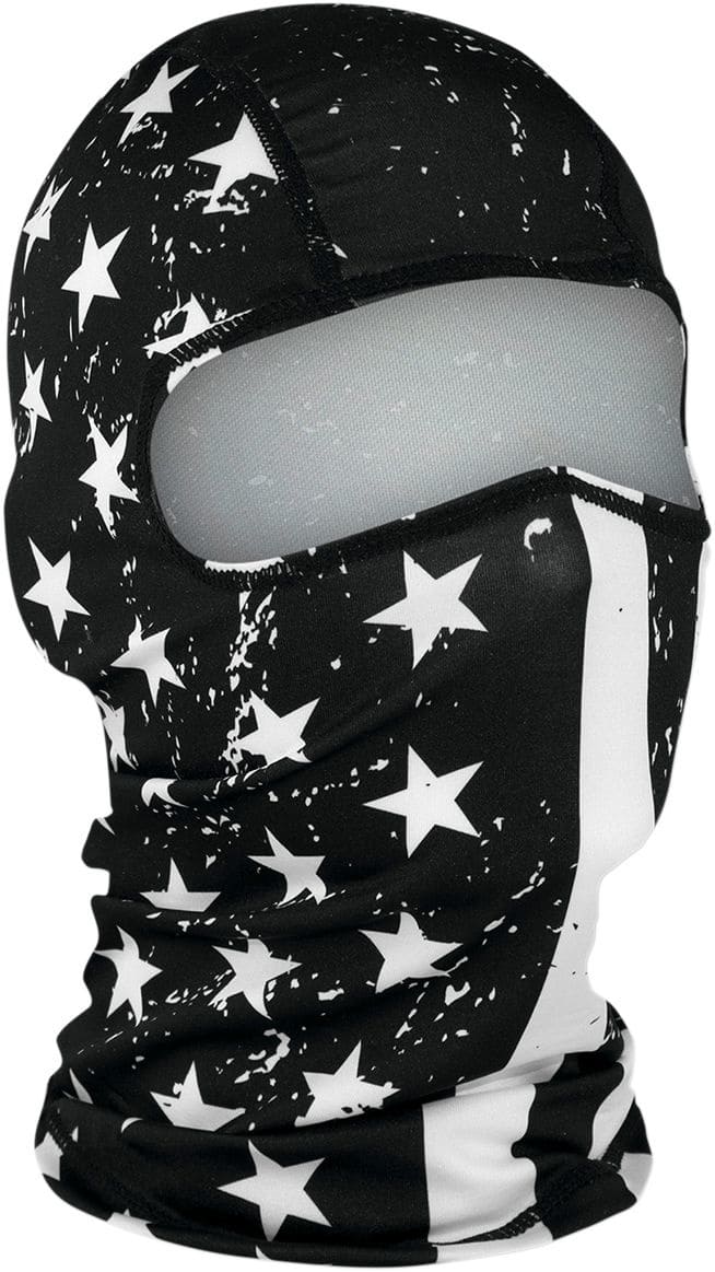 ZAN25030274 Passamontagna Zanheadgear Polyester Black/White Flag