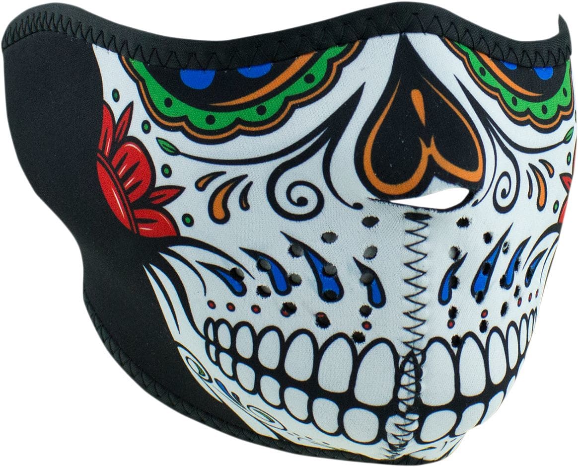 ZAN25030283 Zanheadgear Death Skull Neoprene Half Mask