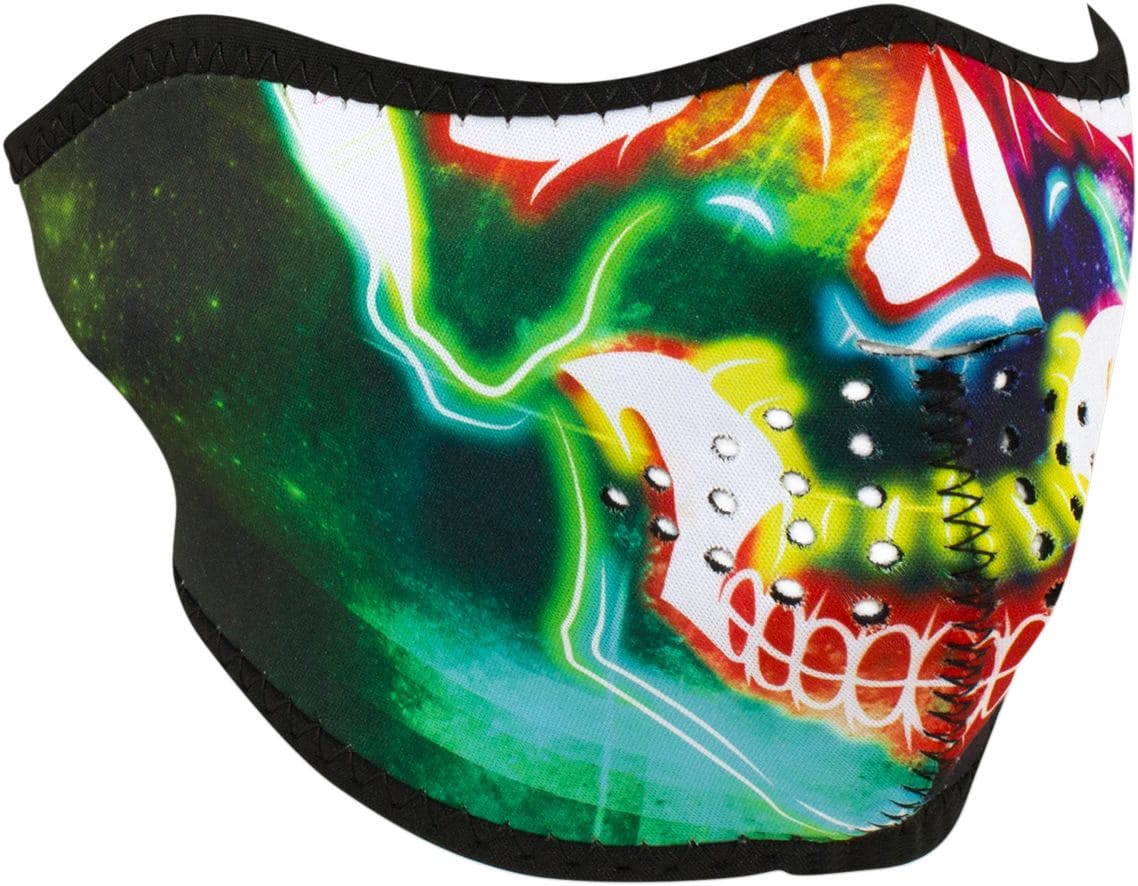 ZAN25030308 Mezza Mascherina neoprene Zanheadgear Neon Skull, COD: ZAN25030308