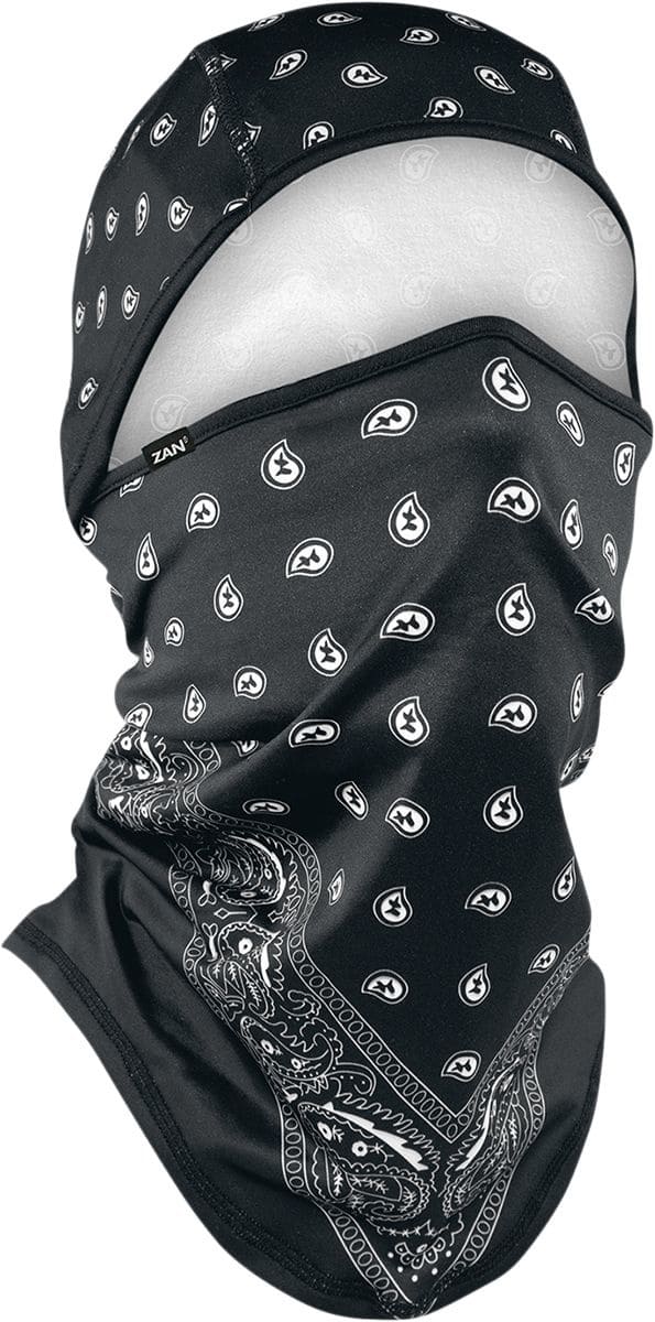 ZAN25030436 Zanheadgear Sportflex Convertible Black Paisley Balaclava