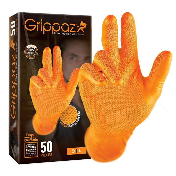 EKP-155796 Guanti da officina in nitrile arancione alta resistenza - 25 paia - T10 (XL), COD: EKP-155796