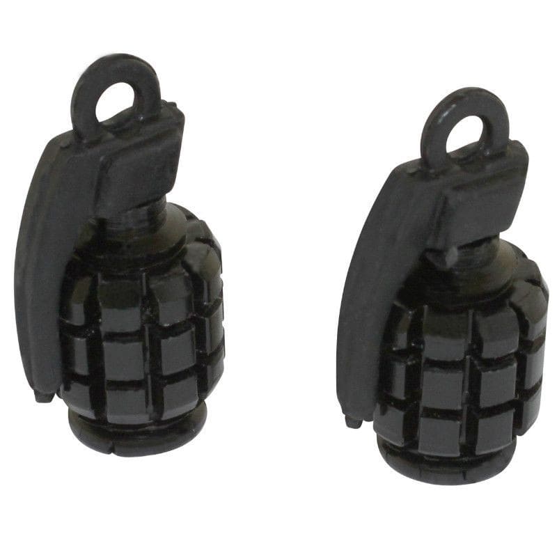 STR-545.77/BK Tappi valvole Grenade nera, COD: STR-545.77/BK