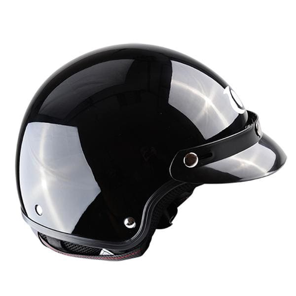 CGN498360 Casco Jet con visiera Trendy T-100 Vintage nero lucido XL