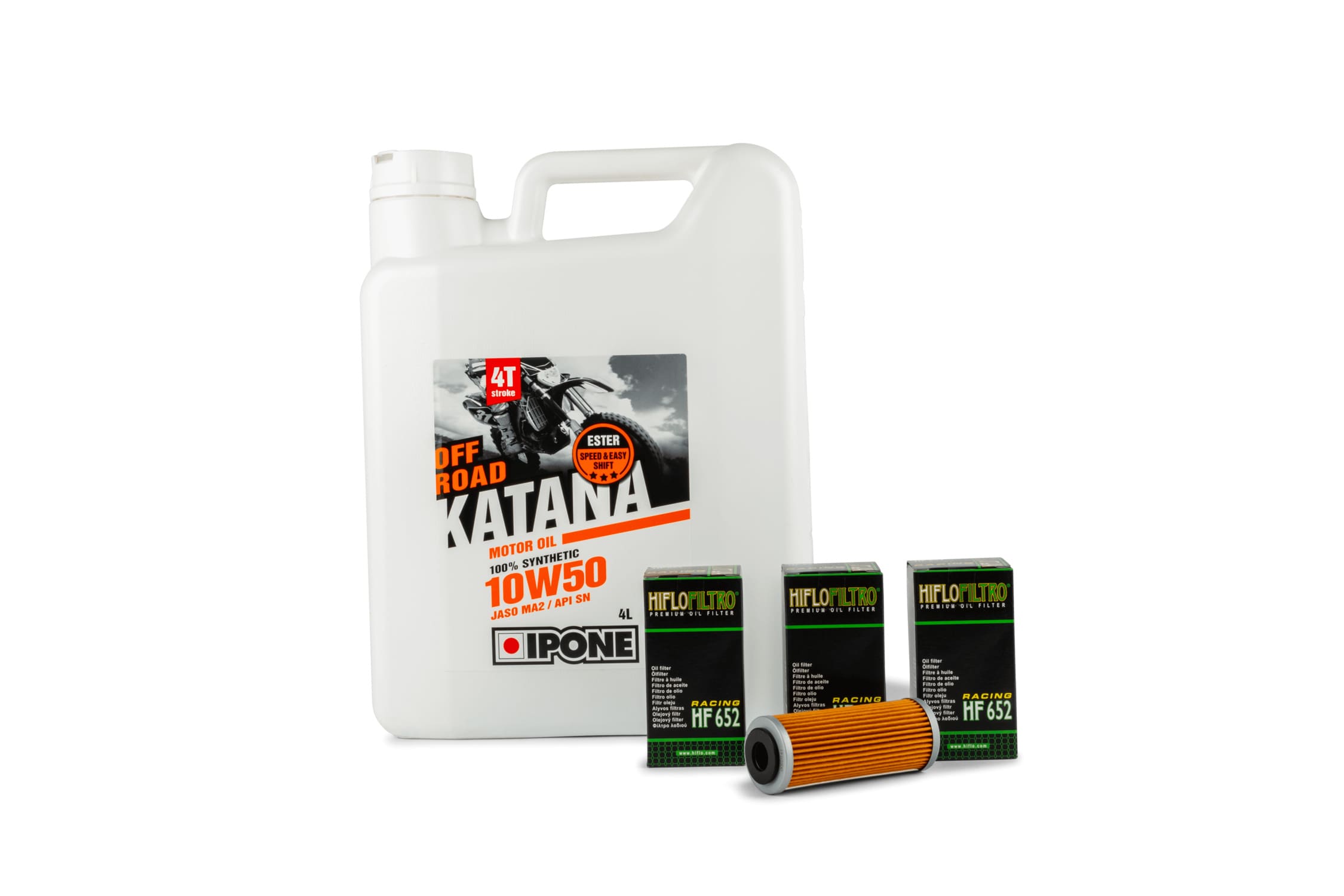 HF652/PACK03 Kit cambio olio (3 filtri) Ipone 10W50 450 SXF / FC / MC, COD: HF652/PACK03