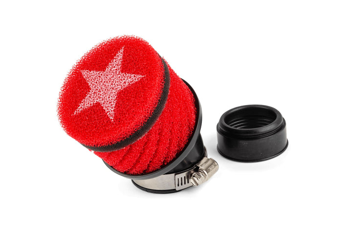 S6-35014RO Filtro Aria Racing Stage6, corto, Rosso, imbocco 48mm (Keihin)