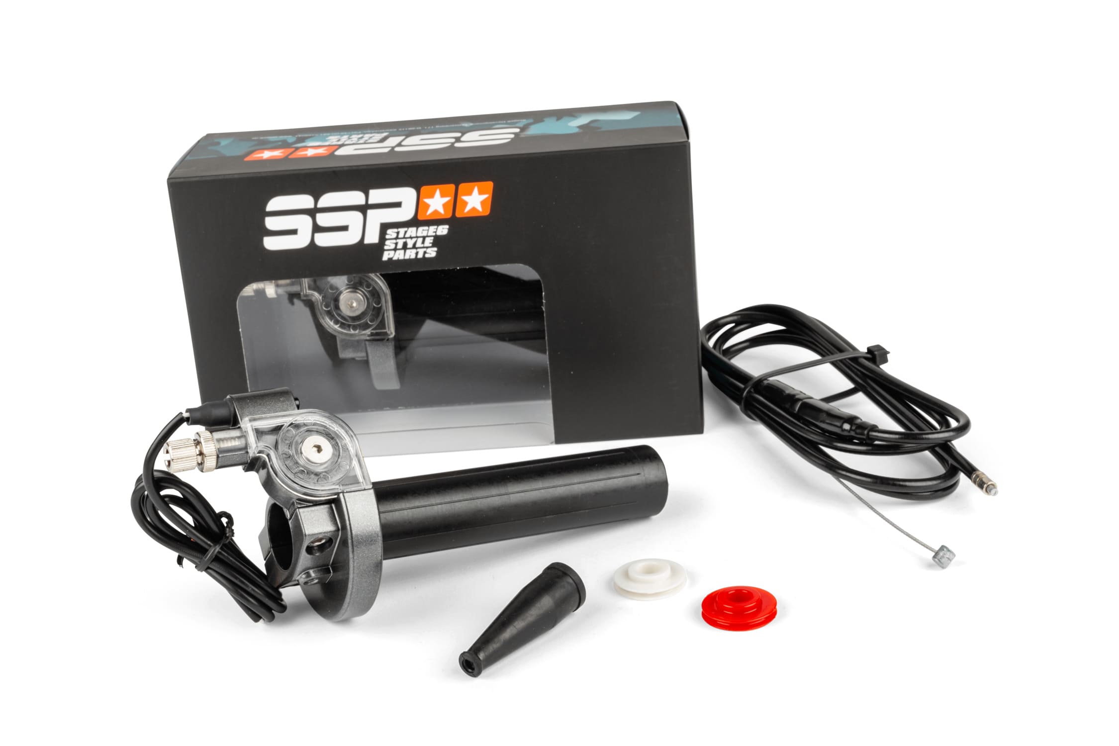 S6-SSP115/SG Comando Gas Stage6 CNC Type ,3x regolabile, acciaio con Cavo Gas, COD: S6-SSP115/SG