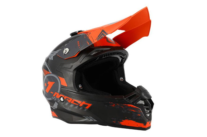 CGN515462 Casco cross Trendy T-904 nero/rosso opaco XL - Billaricambi SRLS