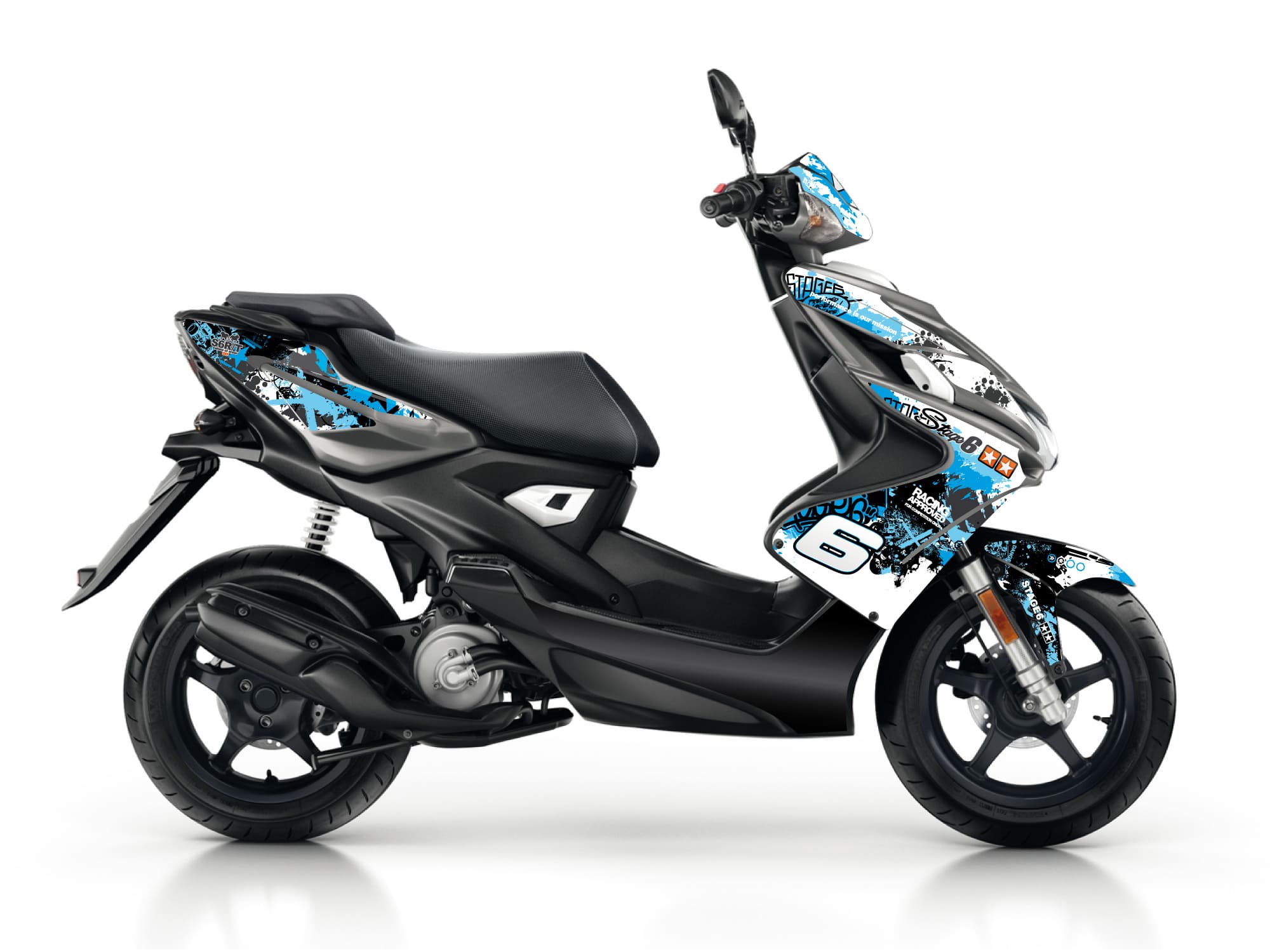 S6-056602/BL Kit deco Stage6 blu - nero Yamaha Aerox / Nitro dopo 2013