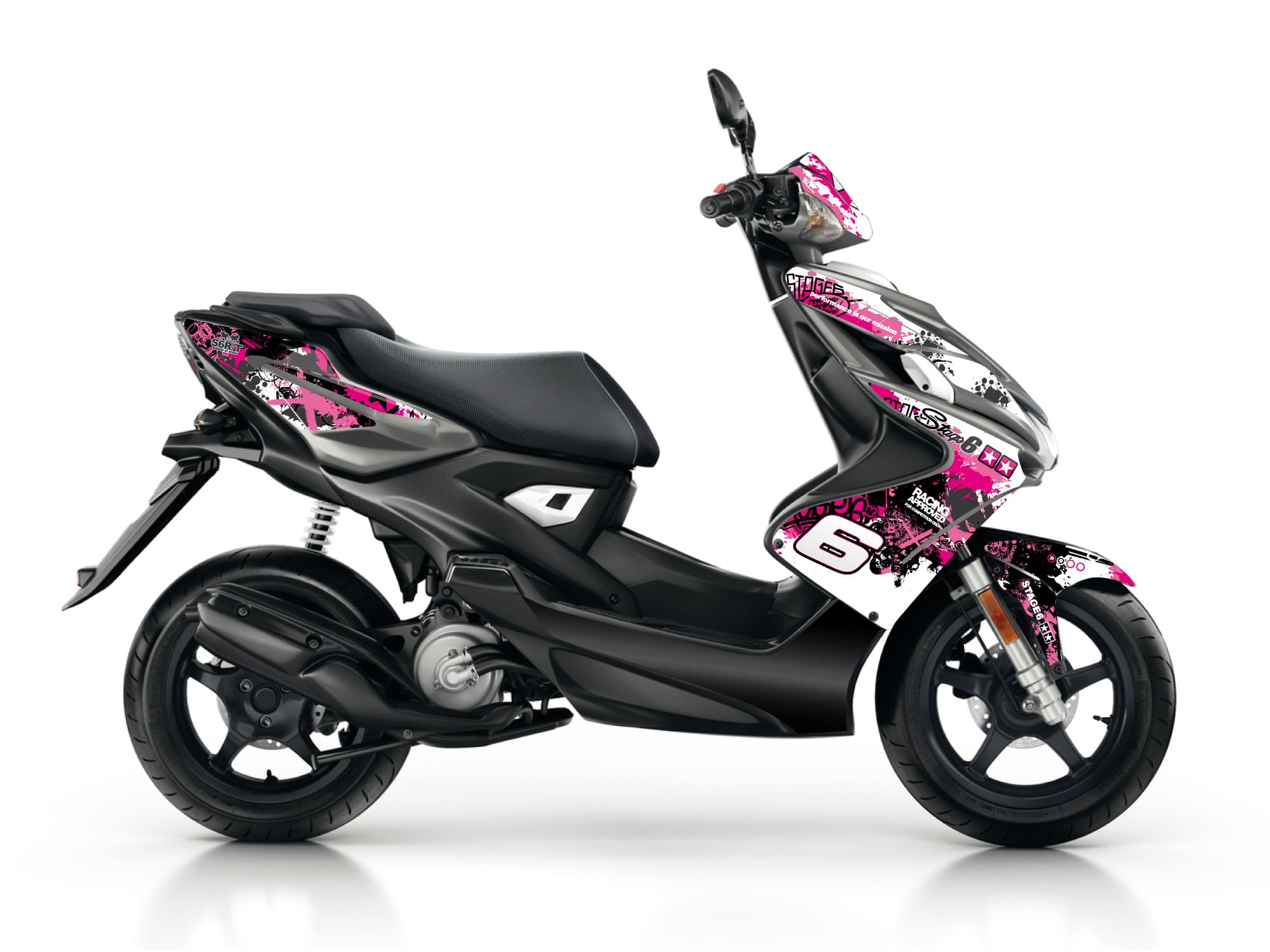S6-056602/PK Kit deco Stage6 pink - nero Yamaha Aerox / Nitro dopo 2013