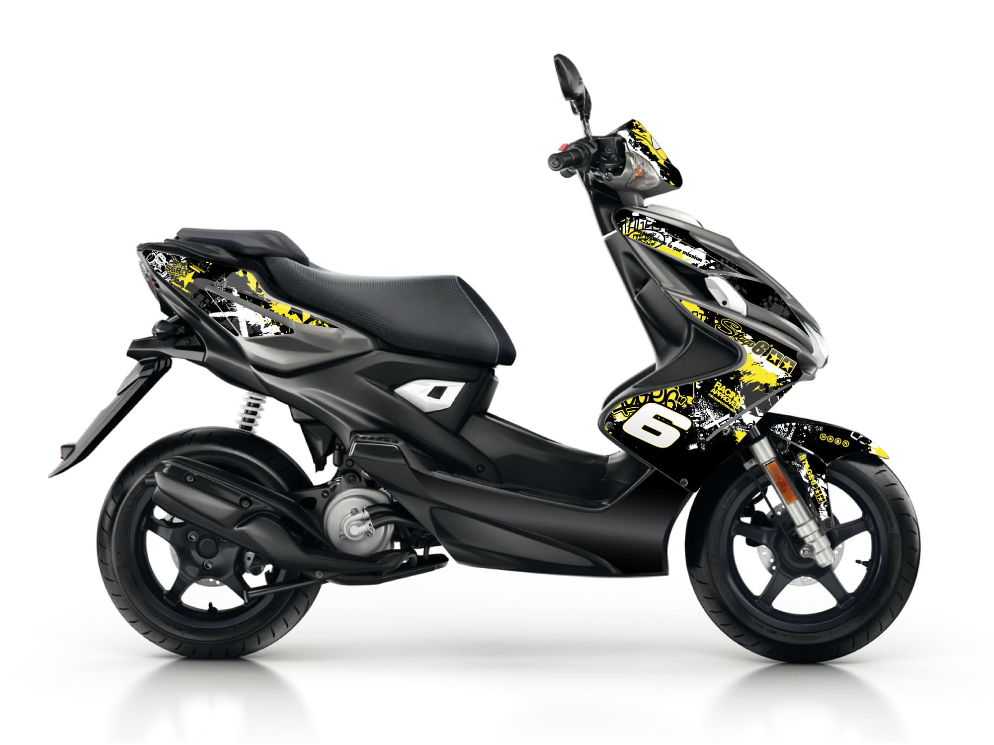S6-056602/YE Kit deco Stage6 giallo - nero Yamaha Aerox / Nitro dopo 2013