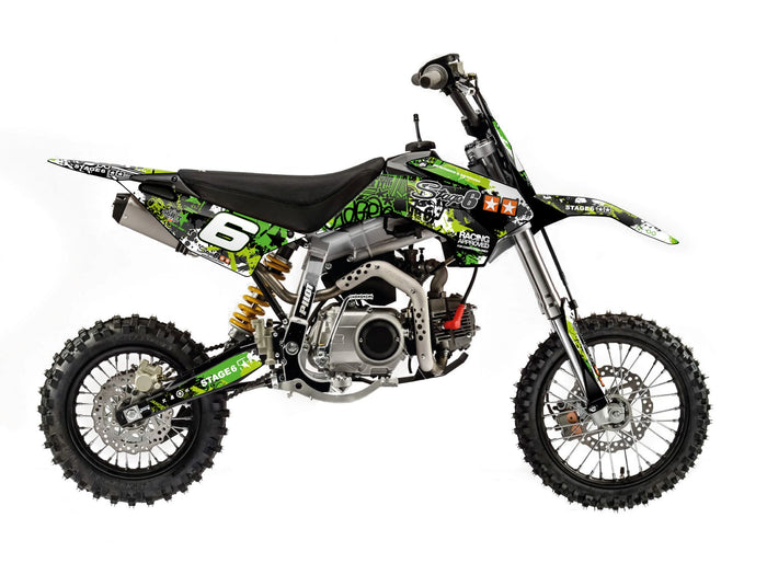 S6-059901/GR Kit deco Stage6 verde - nero Pit Bike YCF Pilot, COD: S6-059901/GR