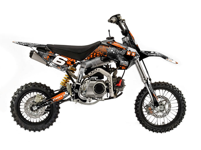 S6-059901/WH Kit deco Stage6 arancione - bianco Pit Bike YCF Pilot, COD: S6-059901/WH