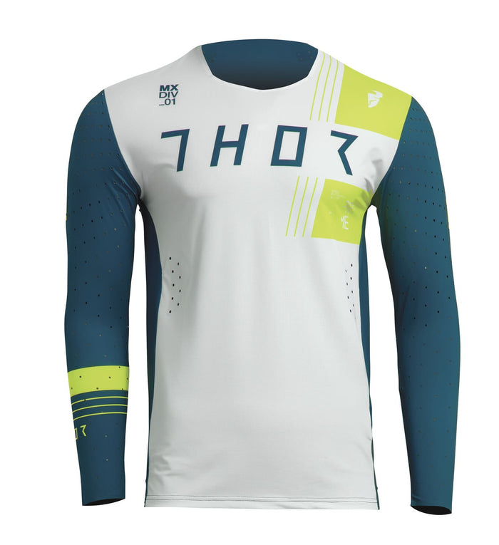 TH29106949 Maglia cross Thor Prime Strike Deep alzavola / acid (bianco / blu / giallo) XXL