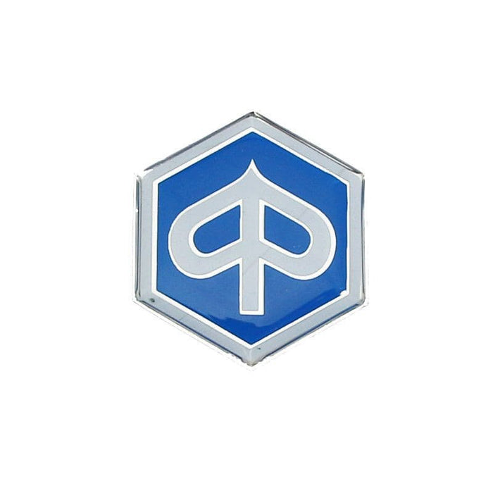 OE-PIA655368 Adesivo logo 3D "Piaggio" 33mm bianco flessibile - ricambio originale Piaggio, COD: OE-PIA655368