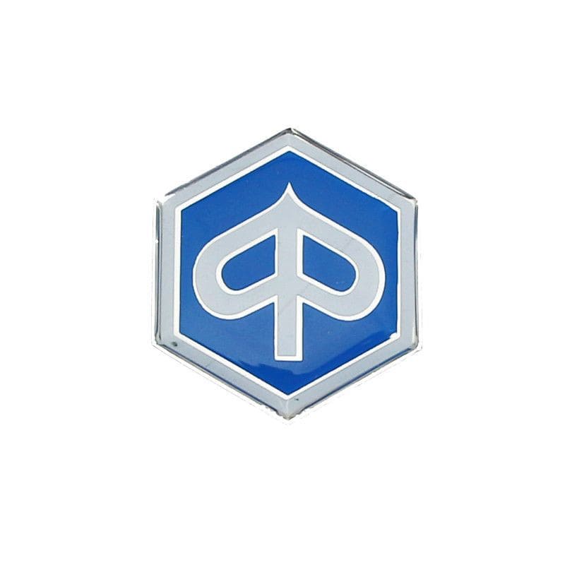 OE-PIA655368 Adesivo logo 3D "Piaggio" 33mm bianco flessibile - ricambio originale Piaggio, COD: OE-PIA655368