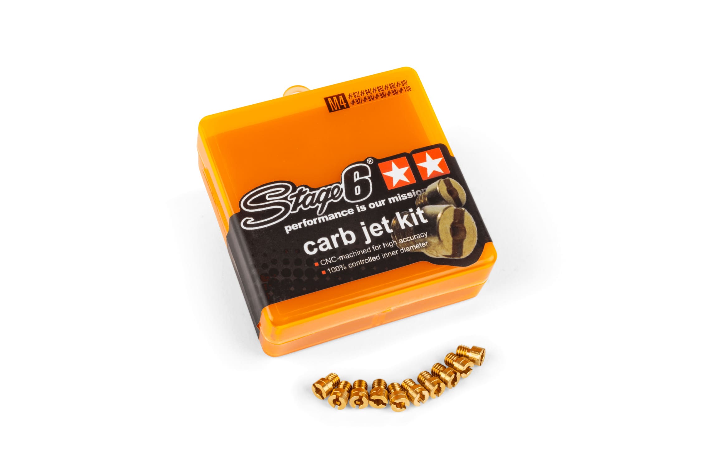 S6-28GY6-002 Set Getti Carburatore Stage6, GY6 (4T) 4mm - 10 pezzi, 82-100, COD: S6-28GY6-002