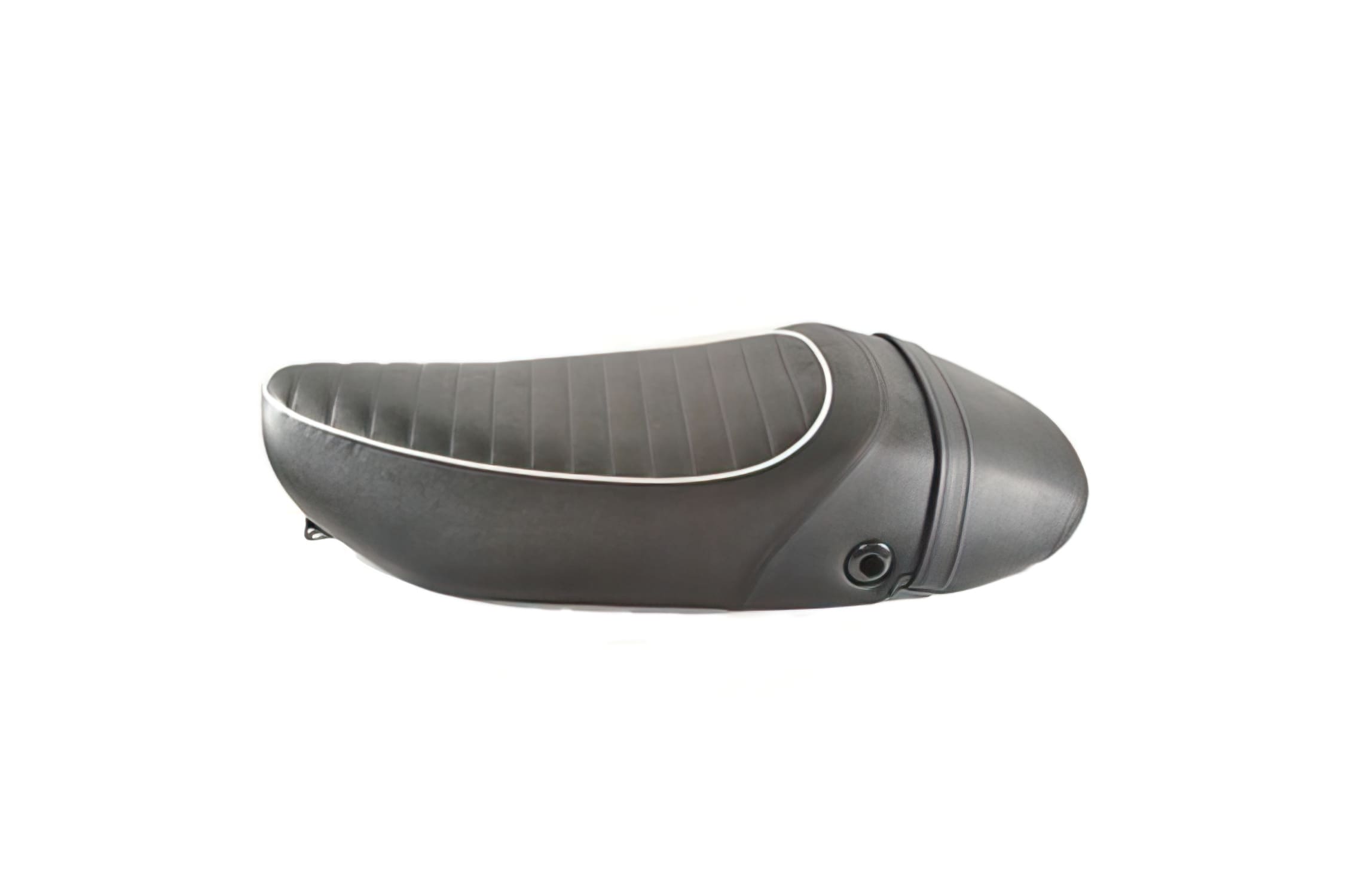 OE-PIA673276 Single Seat Piaggio Vespa S 125 - 150cc, black (stitched) with light grey edge