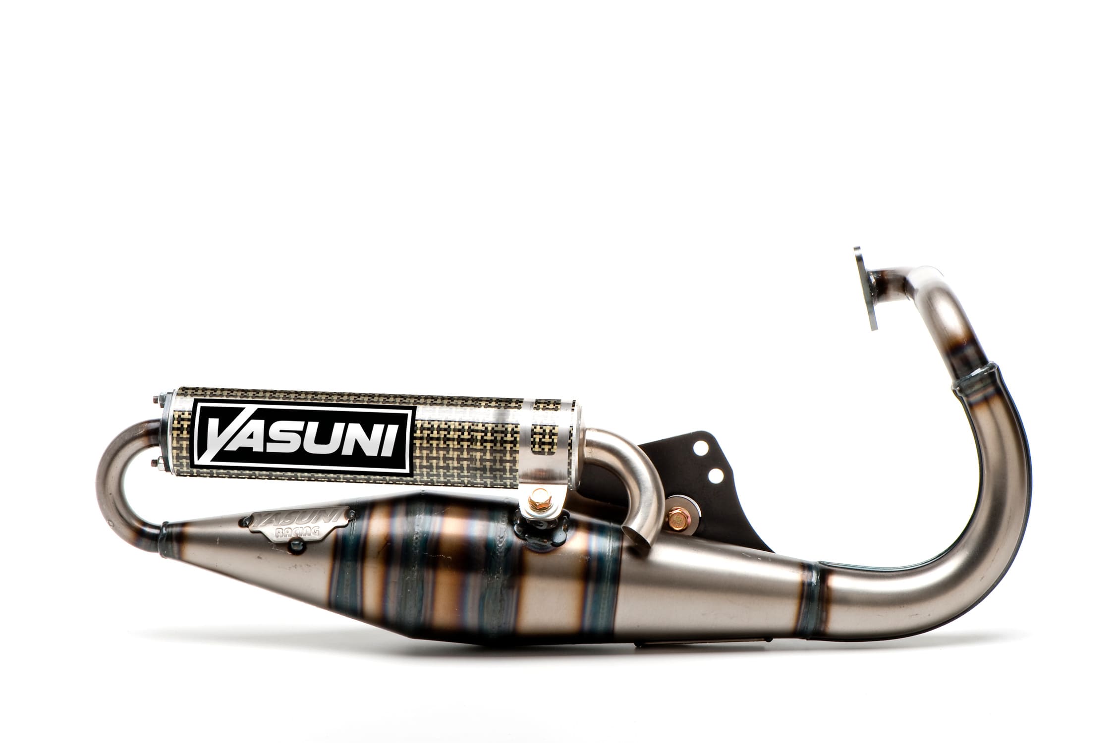 YAS1001CK Yasuni Scooter Z Exhaust, Peugeot Vertical, Kevlar Silencer