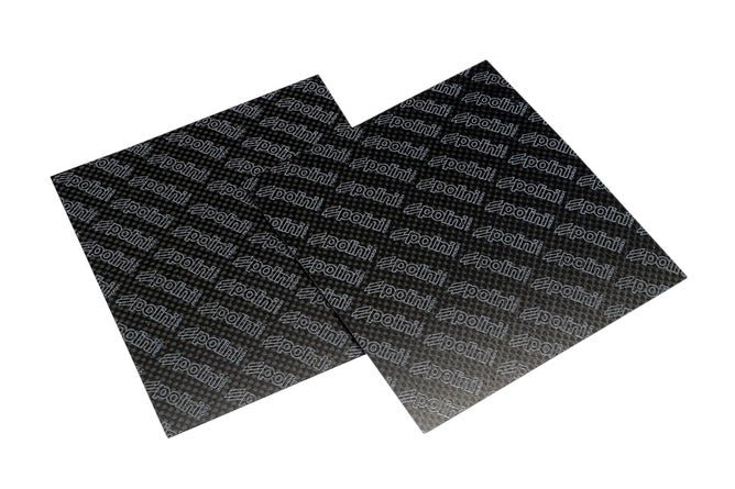 P213.0601 Lastra Lamelle in Fibra di Carbonio, Polini, 110x110 mm, Spessore 0,35 mm, verde
