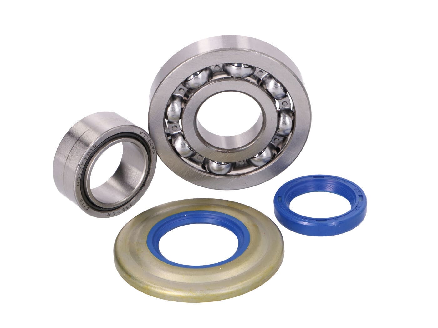 P282.0007 Set cuscinetti albero motore Polini, Vespa PX80 - 200, 25x38x15 + 25x62x12, COD: P282.0007