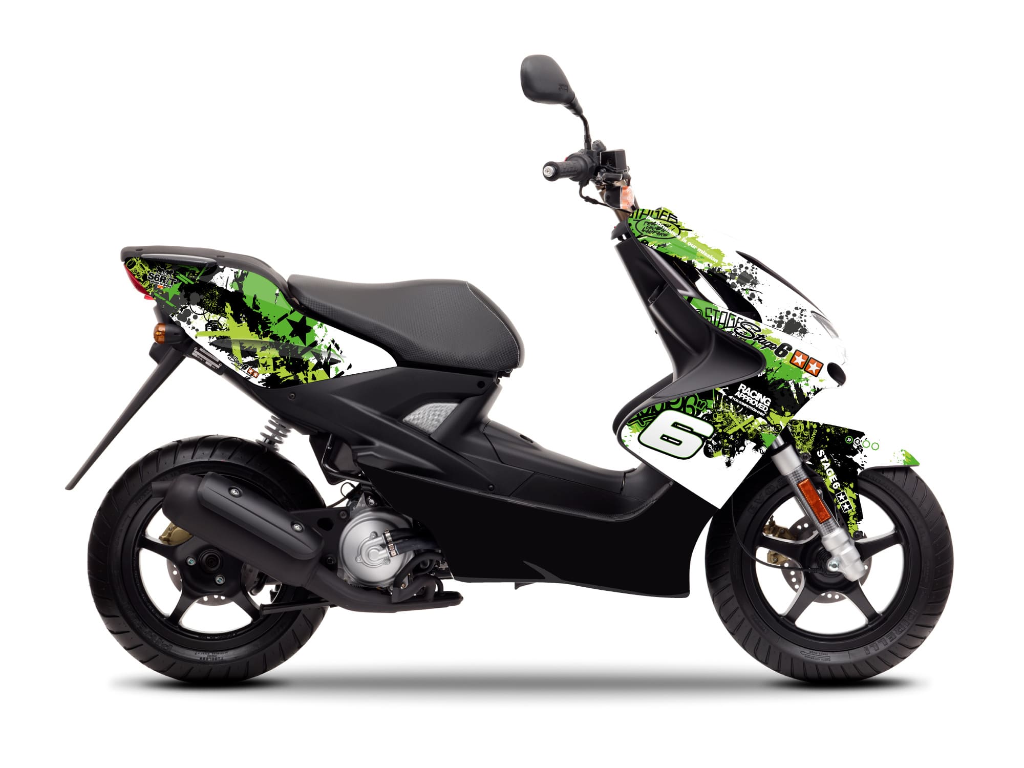 S6-056601/GR Kit deco Stage6 verde - nero Yamaha Aerox / Nitro fino 2013