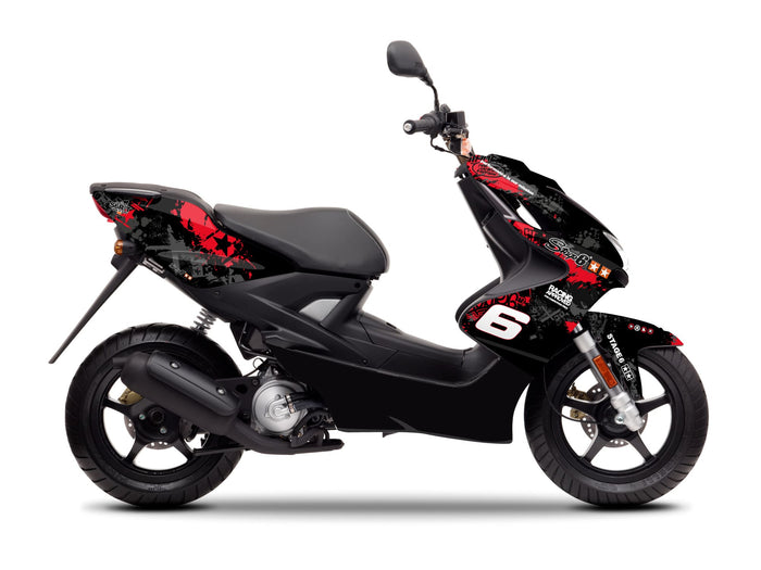 S6-056601/RE Kit deco Stage6 rosso - nero Yamaha Aerox / Nitro fino 2013, COD: S6-056601/RE