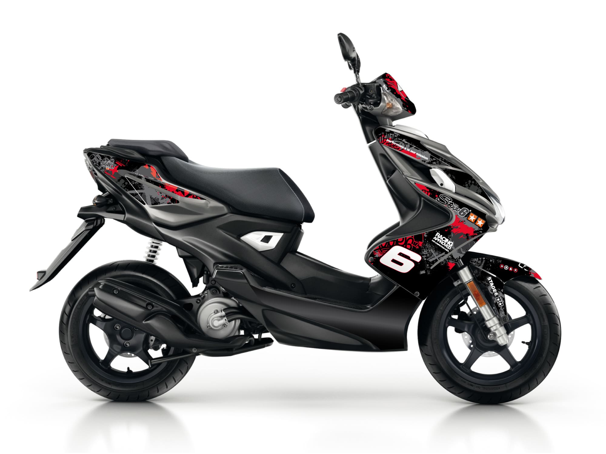 S6-056602/RE Kit deco Stage6 rosso - nero Yamaha Aerox / Nitro dopo 2013