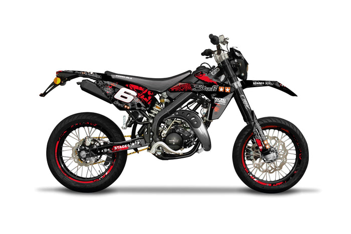 S6-058802/RE Kit deco Stage6 rosso - nero Rieju MRT, COD: S6-058802/RE