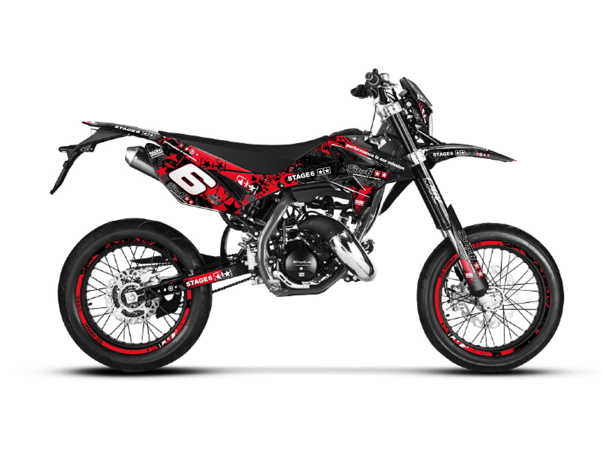 S6-058803/RE Kit deco Stage6 rosso - nero Beta RR