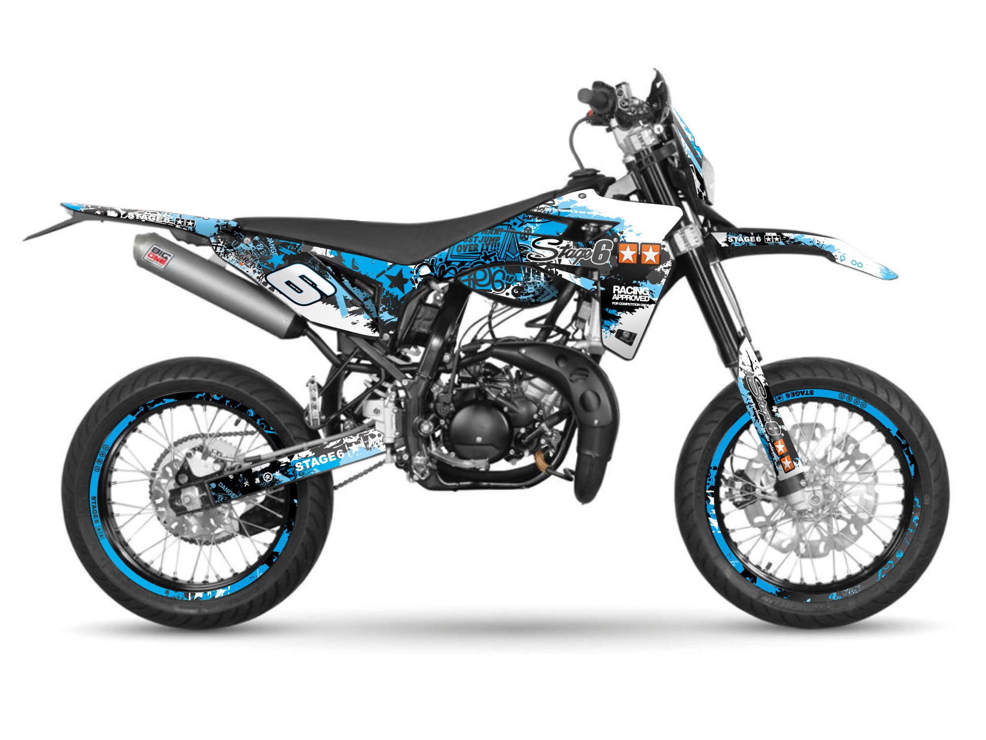 S6-058806/BL Kit deco Stage6 blu - nero Sherco SM 50