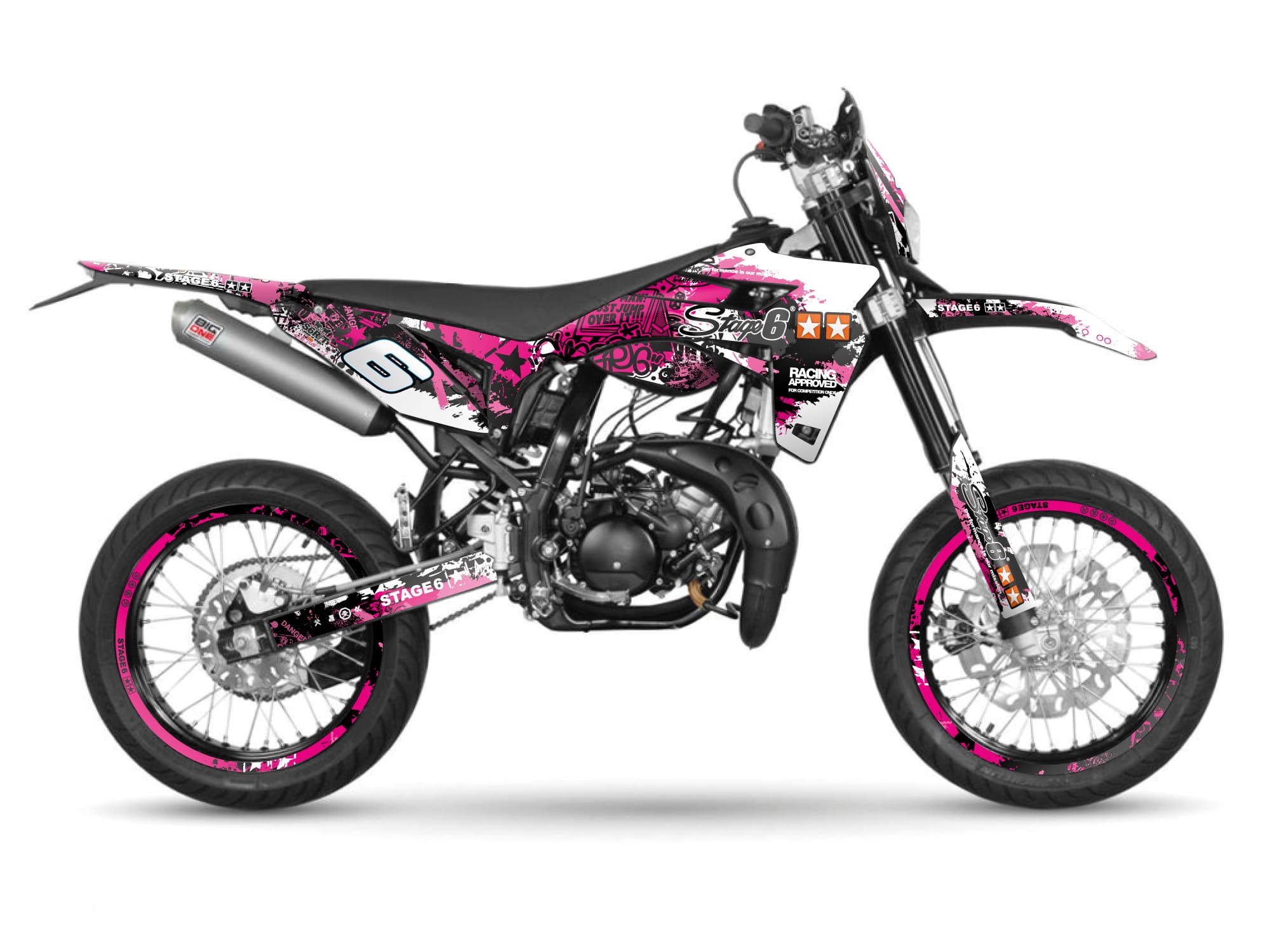 S6-058806/PK Kit deco Stage6 pink - nero Sherco SM 50