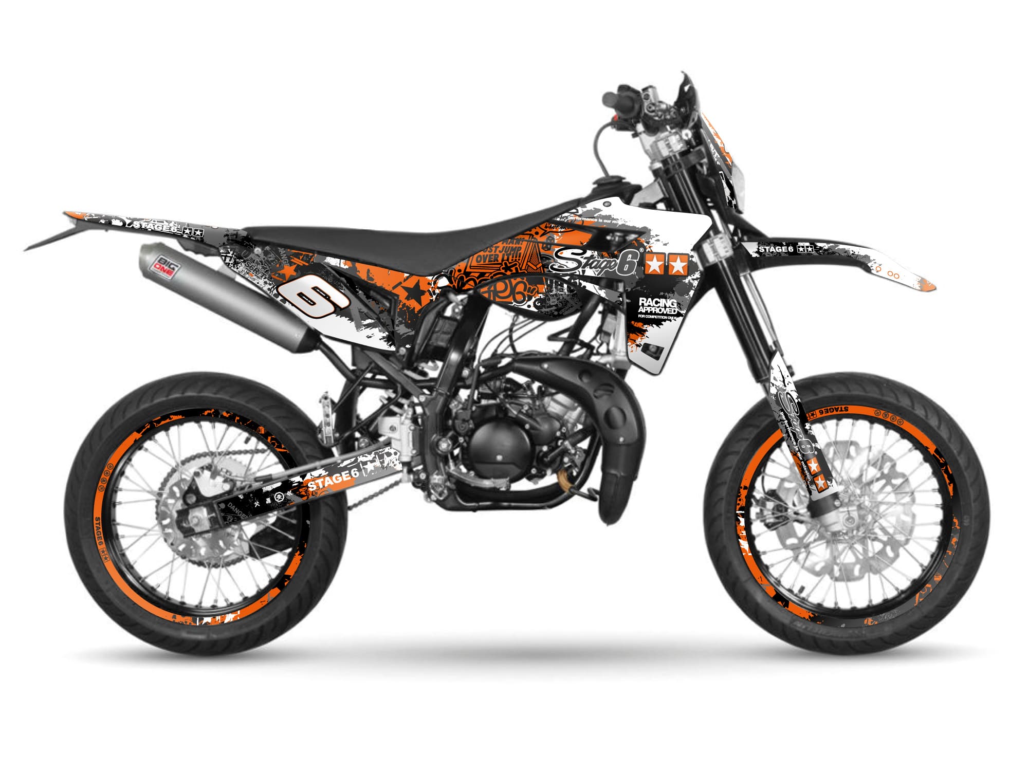 S6-058806/WH Kit deco Stage6 arancione - bianco Sherco SM 50