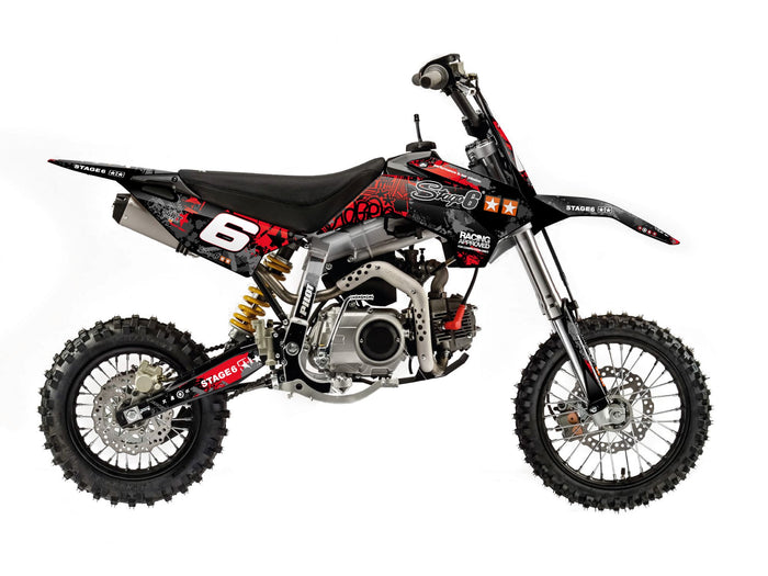 S6-059901/RE Kit deco Stage6 rosso - nero Pit Bike YCF Pilot, COD: S6-059901/RE