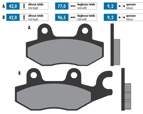 P174.0021 Pastiglie freno Polini Original Kymco Agility, COD: P174.0021