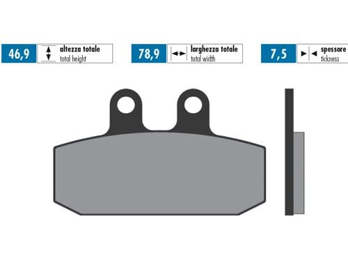 P174.2026 Pastiglie freno Polini sinterizzato Honda Bali, COD: P174.2026