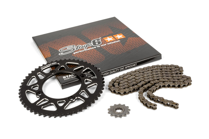 S6-2118813/BK Kit catena 13x53 - 420 Stage6 alu CNC Nero Beta RR, COD: S6-2118813/BK