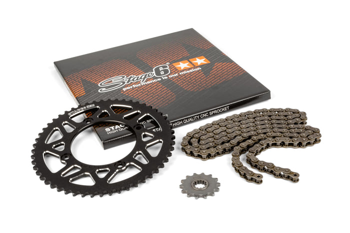 S6-2118814/BK Kit catena 14x53 - 420 Stage6 alu CNC Nero Beta RR, COD: S6-2118814/BK