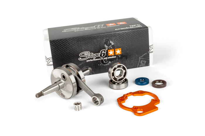 S6-8018810/PACK01 Albero motore con basetta per cilindro 45mm corsa / 90mm biella Stage6 HPC Minarelli AM6, COD: S6-8018810/PACK01
