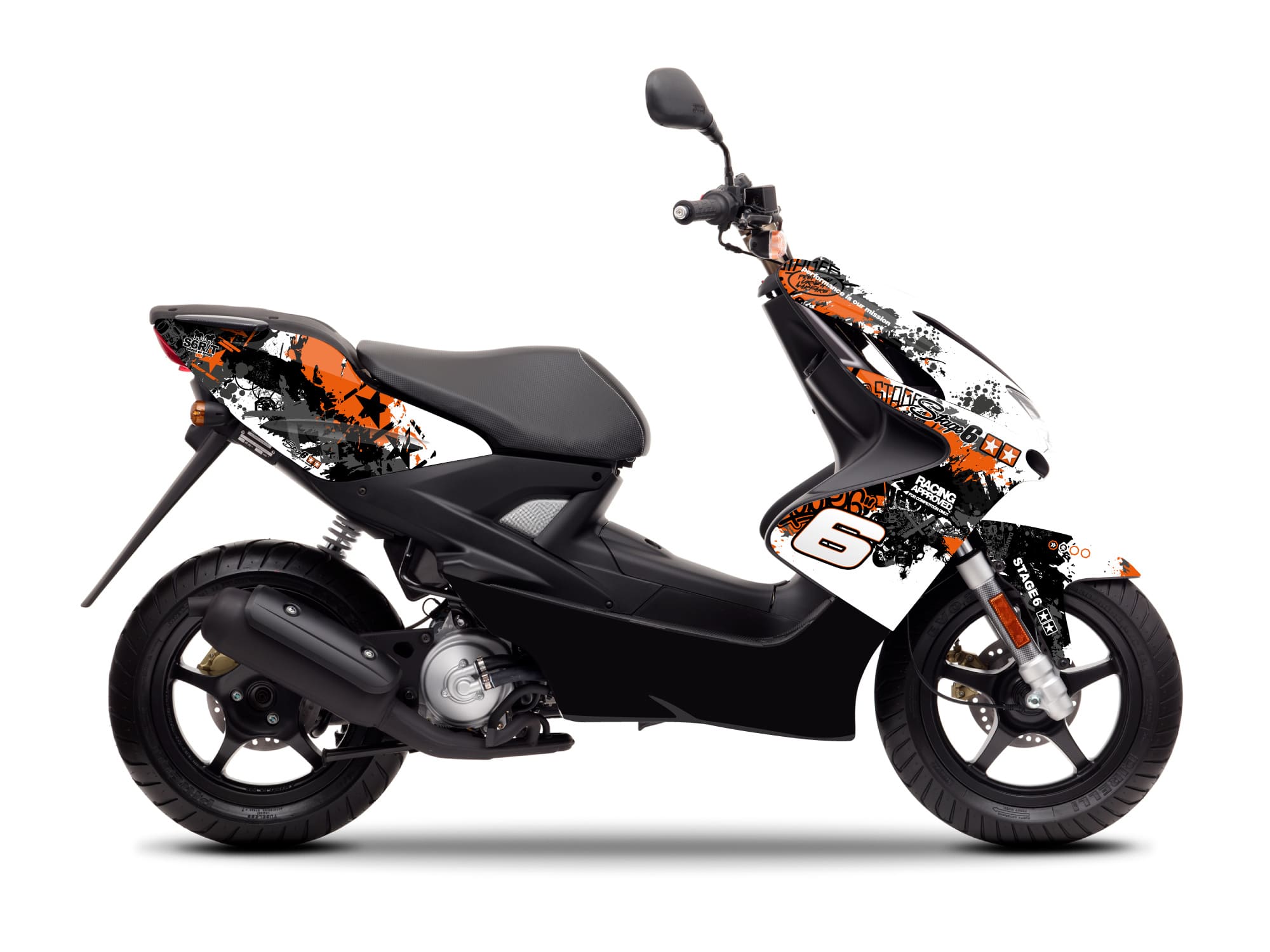 S6-056601/WH Kit deco Stage6 arancione - bianco Yamaha Aerox / Nitro fino 2013