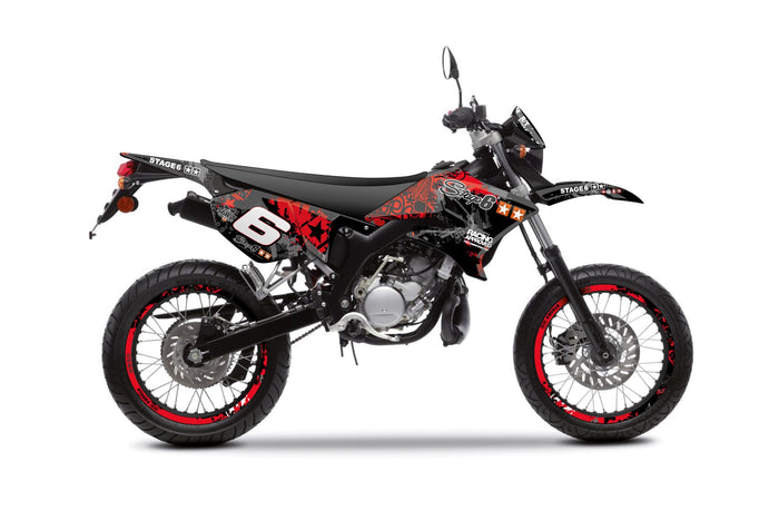 S6-058801/RE Kit deco Stage6 rosso - nero Yamaha DT50 / MBK X-Limit, COD: S6-058801/RE