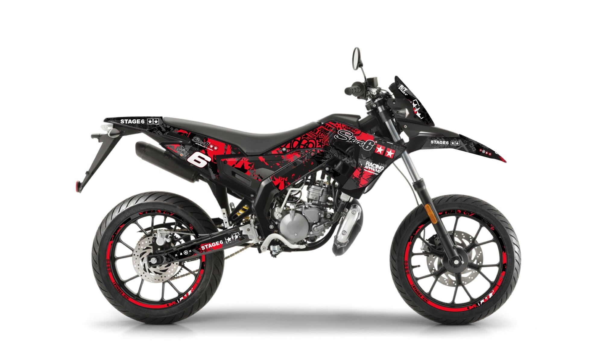 S6-059201/RE Kit deco Stage6 rosso - nero Derbi X-Treme Euro 4