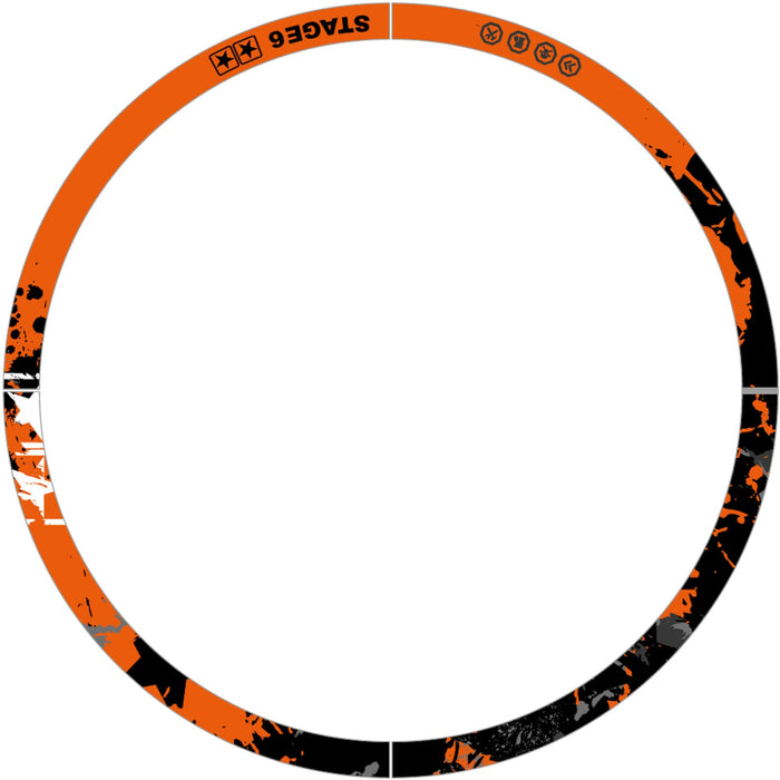 S6-0510.1/BK Kit adesivo cerchione 10" Stage6 arancione / nero, COD: S6-0510.1/BK