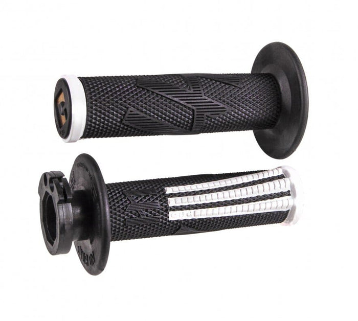ODI-H36EPBW Manopole ODI Emig Pro V2 Lock-on full diamond nero / bianco