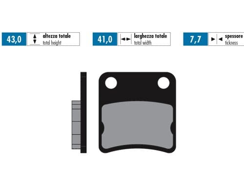 P174.0132 Pastiglie freno Polini Original Honda Dio, COD: P174.0132