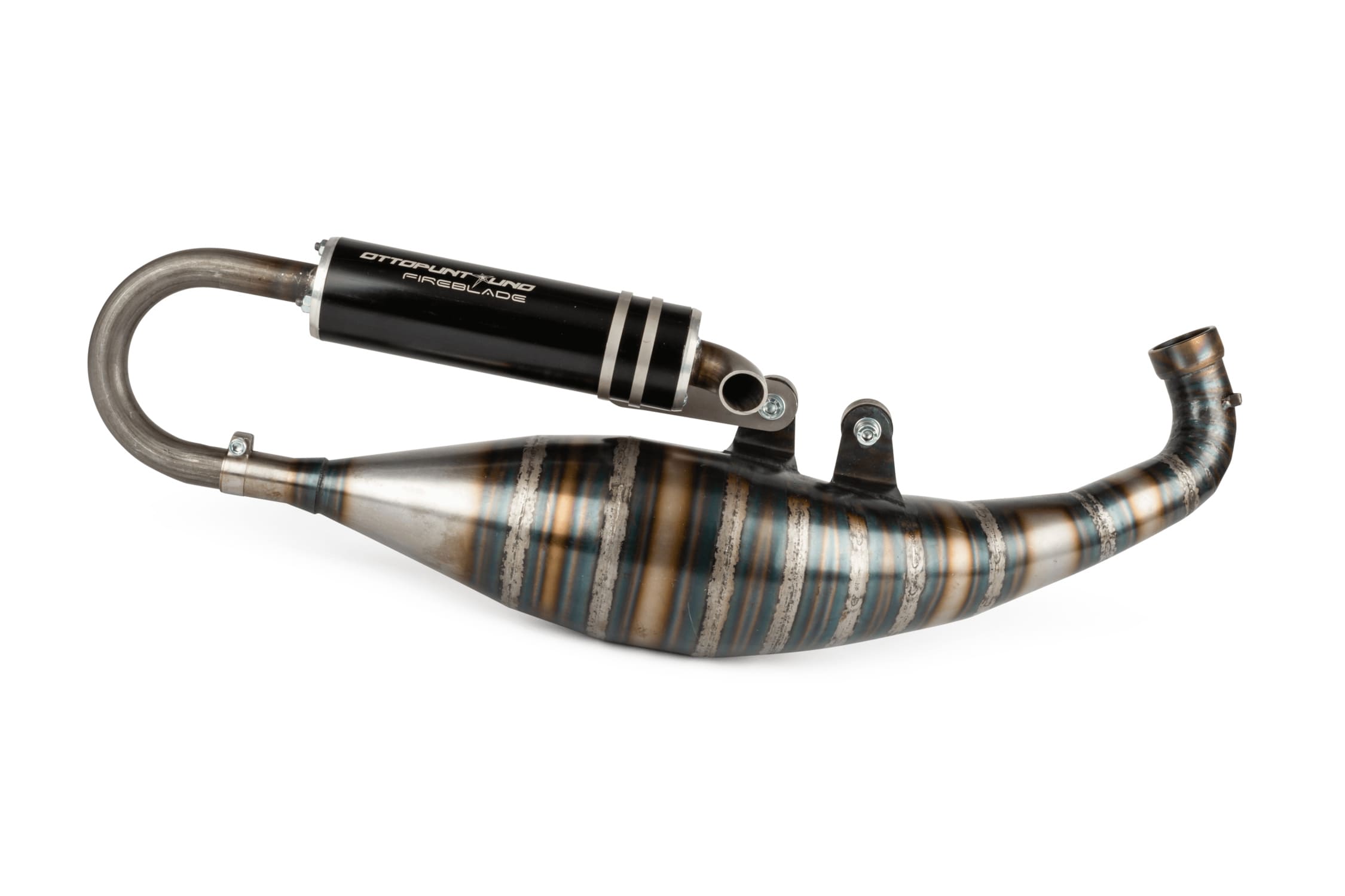 OPU011 Scarico Ottopuntouno R-18 100cc per carter 8.1 Minarelli