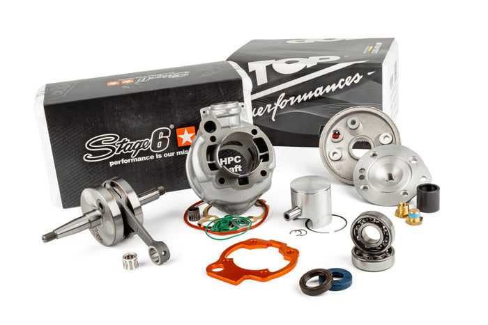 T9921760/PACK01 Kit motore Top Performances 87cc cilindro ghisa + albero motore corsa 45mm Minarelli AM6, COD: T9921760/PACK01