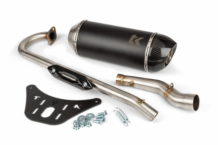 TK-Q4T12-H2 Marmitta Turbo Kit Carbon H2 Quad / ATV 4T / Kymco Maxxer 250/300cc, COD: TK-Q4T12-H2