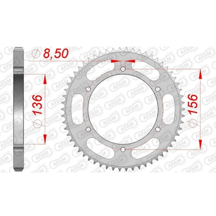 AFAM53104-58 Corona acciaio 58 denti - 428 AFAM Fantic Caballero