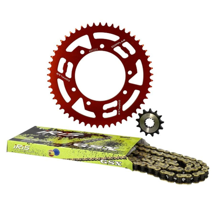 CGN504010 Kit Catena alluminio rosso 13x53 - 428 Doppler Sherco 50cc, COD: CGN504010