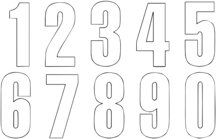 BB-43100736 Adesivo numero gara Blackbird #8 13x7cm bianco, COD: BB-43100736